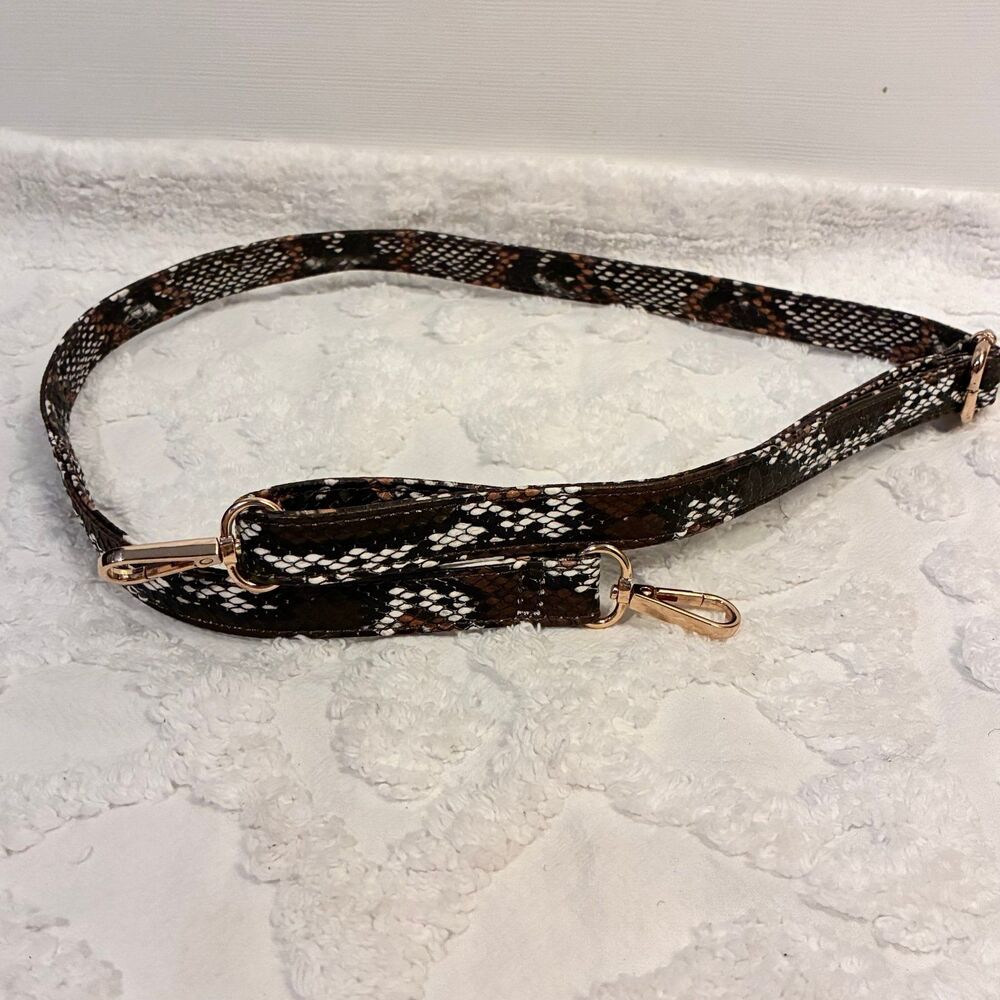 NWOT Snakeskin Faux Leather Adjustable Crossbody Handbag Strap